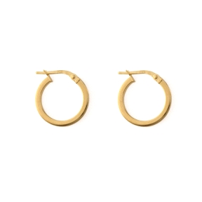 Aros planos plata de ley chapados                                                                   