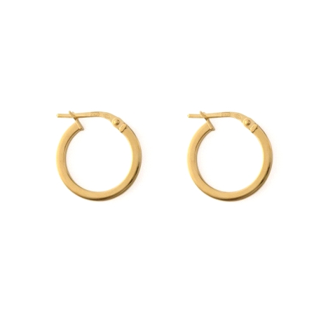 Aros planos plata de ley chapados                                                                   