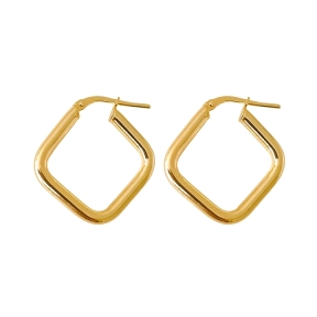 Aros rombo plata de ley chapada                                                                     