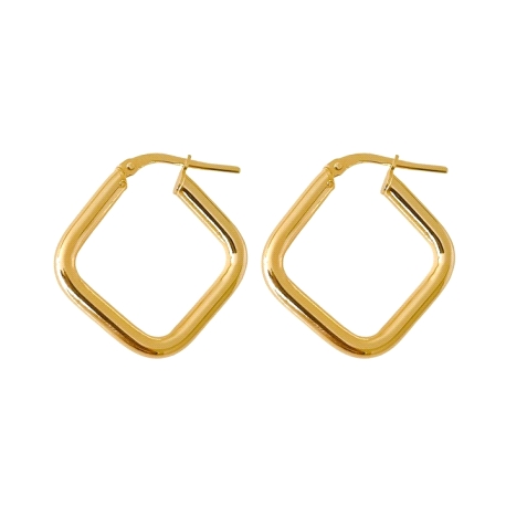 Aros rombo plata de ley chapada                                                                     