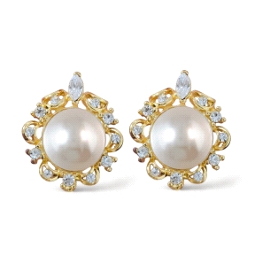 Pendientes plata de ley perla                                                                       