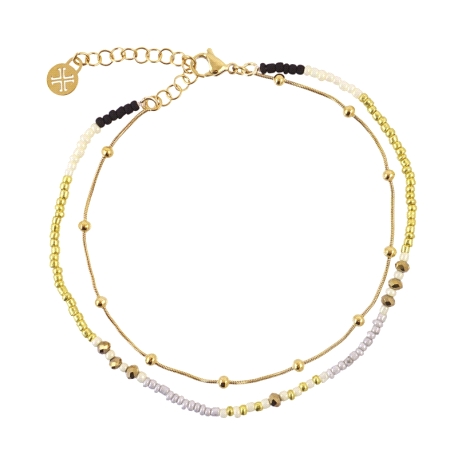 Tobillera anartxy doble dorada                                                                      