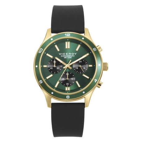 RELOJ VICEROY CRONO ACERO Y ALUMINIO IP DORADO CORREA SR VA                                         