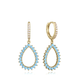 PENDIENTES VICEROY PLATA DE LEY BAÑO ORO CIRC SRA JEWELS                                            