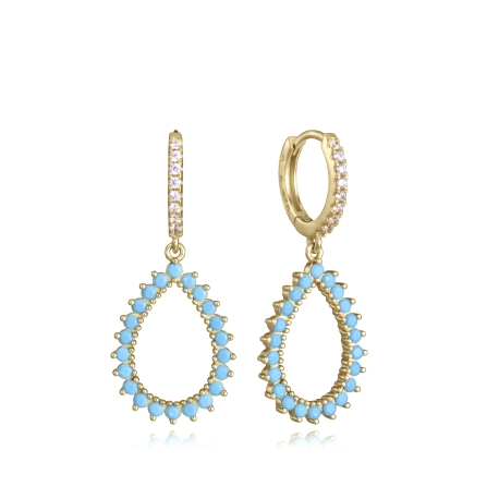 PENDIENTES VICEROY PLATA DE LEY BAÑO ORO CIRC SRA JEWELS                                            