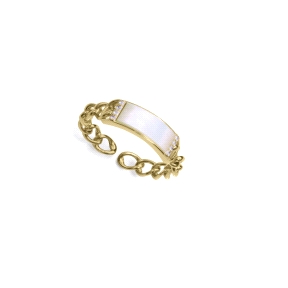 ANILLO VICEROY PLATA DE LEY BAÑO ORO M.PERL SRA JWLS                                                