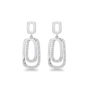 Pendientes plata de ley rodiados                                                                    