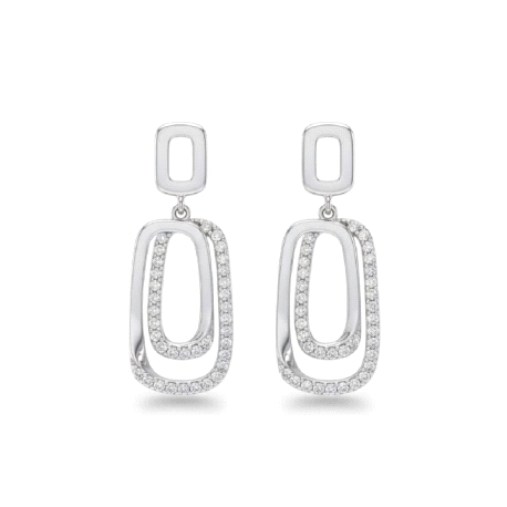 Pendientes plata de ley rodiados                                                                    