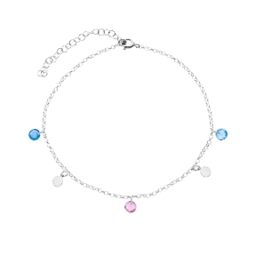 TOBILLERA PLATA CIRCULOS                                                                            