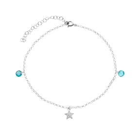 TOBILLERA PLATA  ESTRELLA                                                                           