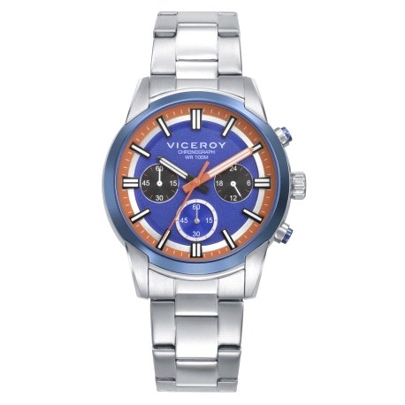 RELOJ VICEROY CRONO ACERO IP AZUL BRAZALETE SR VA                                                   