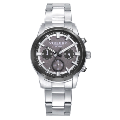 RELOJ VICEROY CRONO ACERO IP GRIS BRAZALETE SR VA                                                   