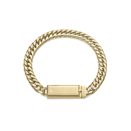 PULSERA VICEROY ABRAHAM MATEO ACERO IP DORADO PLACA SR FASHION                                      