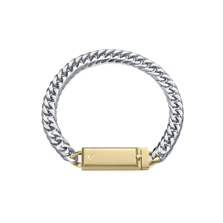 PULSERA VICEROY BICOLOR ABRAHAM MATEO ACERO E IP DORADO PLACA SR FASHI                              