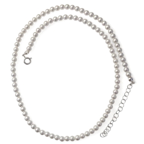 Gargantilla plata de ley perlas 45 cm                                                               