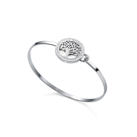 BRAZALETE ACERO ARBOL VIDA CIRCONITAS SRA FSN                                                       