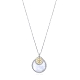 COLLAR PLATA DE LEY BAÑO RODIO Y ORO SRA JWL                                                        