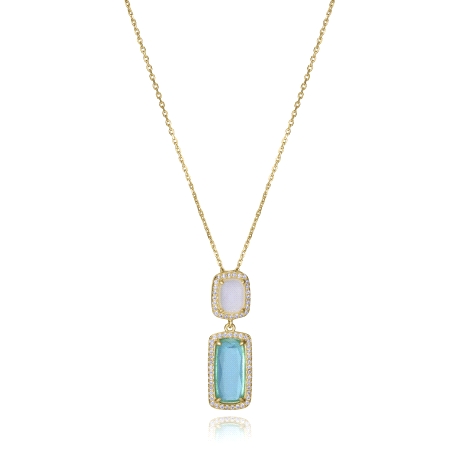 COLLAR PLATA DE LEY BAÑO ORO CRIS SRA JWLS                                                          