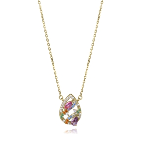COLLAR PLATA DE LEY BAÑO ORO CIRC SRA JEWELS                                                        