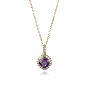 COLLAR PLATA DE LEY BAÑO ORO CRIST SRA JWLS                                                         