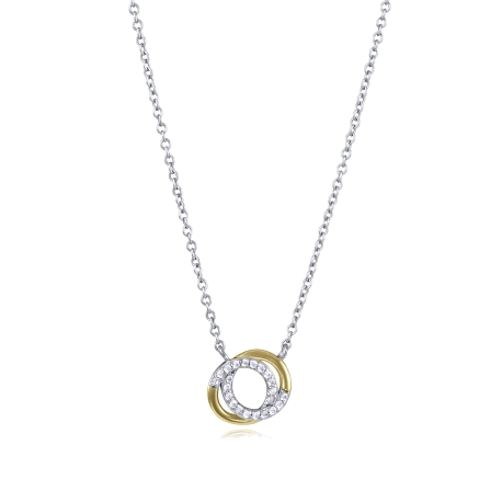 COLLAR PLATA DE LEY BAÑO ORO/ROD CIR SRA JLW                                                        