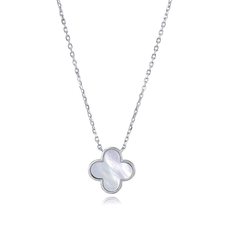 COLLAR PLATA DE LEY BAÑO RODIO MADREP SRA JW                                                        