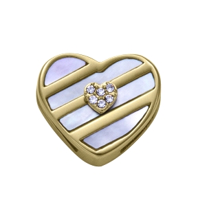 MOTIVO ACERO IP DORADO MADREPER CORAZ SRA FN                                                        