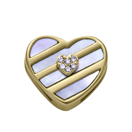 MOTIVO ACERO IP DORADO MADREPER CORAZ SRA FN                                                        