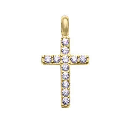 COLGANTE ACERO IP DORADO CIRC CRUZ SRA FN                                                           