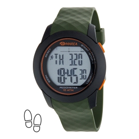 Reloj Marea Digital Podometro Verde Militar                                                         