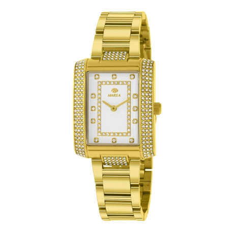 Reloj Marea Fancy Rectangular Dorado                                                                