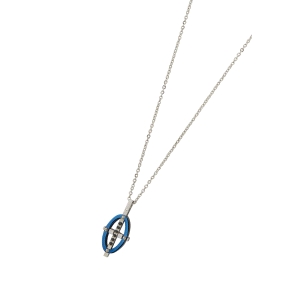 Collar Hombre Marea Cruz detalle Azul                                                               