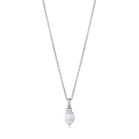 COLLAR ACERO CIRC PERLA NAT SRA FASHION                                                             