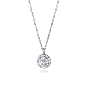 COLLAR ACERO REDONDO CIRCONITAS SRA FASHION                                                         