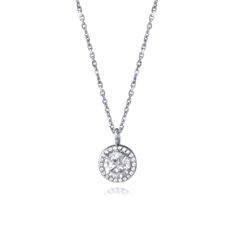 COLLAR ACERO REDONDO CIRCONITAS SRA FASHION                                                         