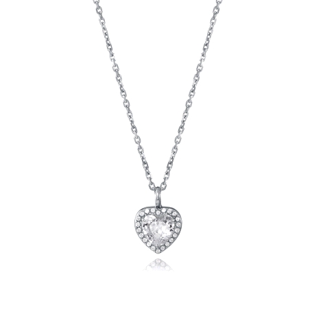 COLLAR ACERO CORAZON CIRCONITAS SRA FASHION                                                         