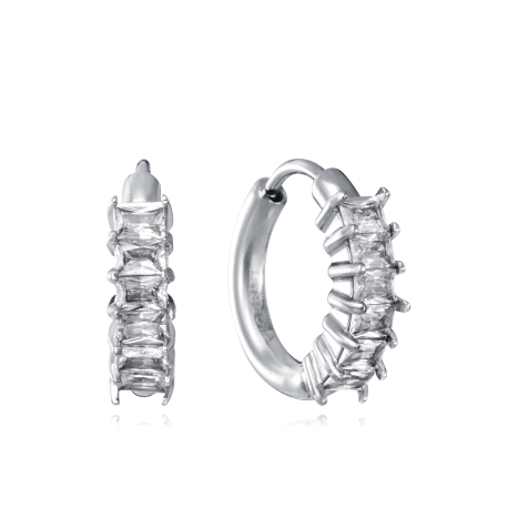 PEND ACERO CIRCONITAS  BAGUETTE SRA FASHION                                                         