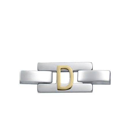 MOTIVO LETRA D ACERO E IP DORADO  SR FASHION                                                        
