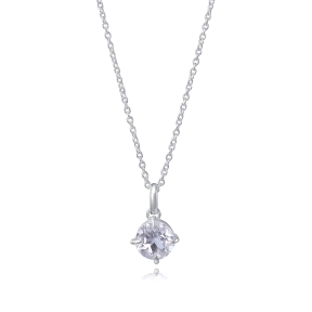 COLLAR VICEROY TOPACIO BLANCO ACERO CHAPADO PLATA PIED NAT SRA FSN                                  